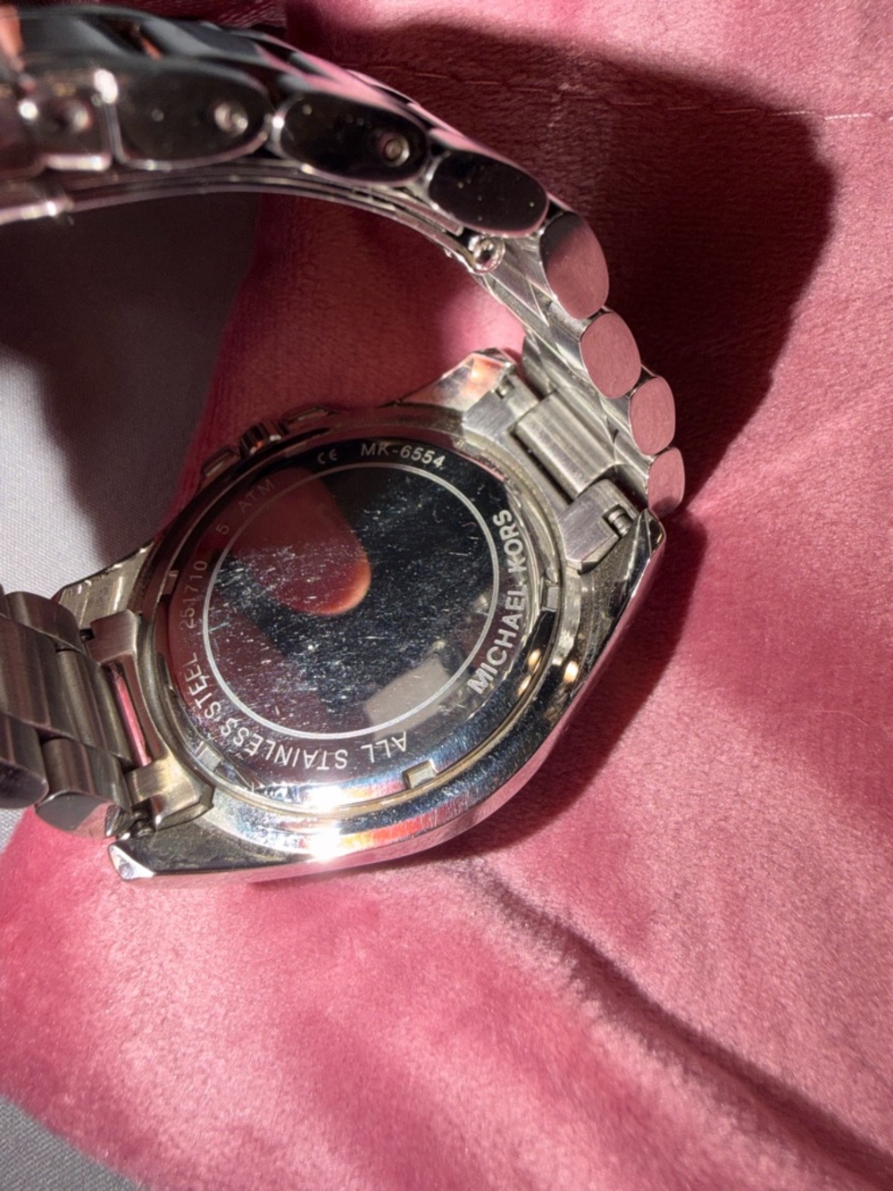 Michael Kors Silver Crystal MK Logo Watch - Picture 3 of 3
